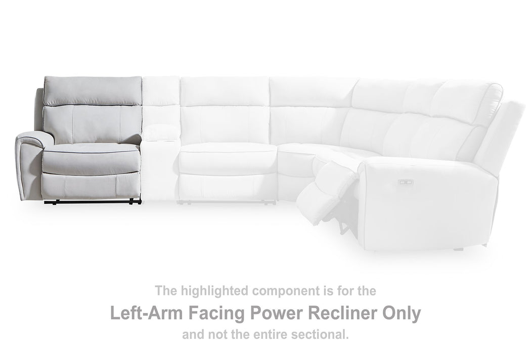 Social Pointe Reclining Sectional with Storage Console - Bargain Furniture (Detroit, MI)