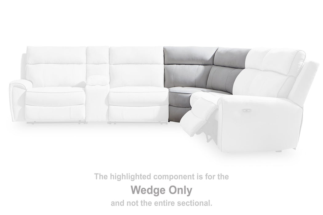 Social Pointe Reclining Sectional with Storage Console - Bargain Furniture (Detroit, MI)