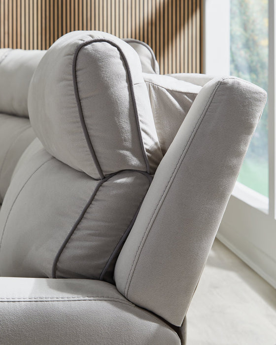 Social Pointe Reclining Sectional with Storage Console - Bargain Furniture (Detroit, MI)