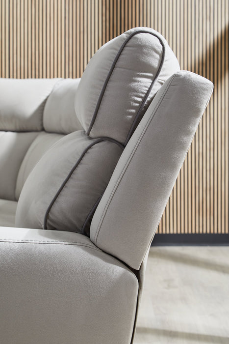 Social Pointe Reclining Sectional with Storage Console - Bargain Furniture (Detroit, MI)