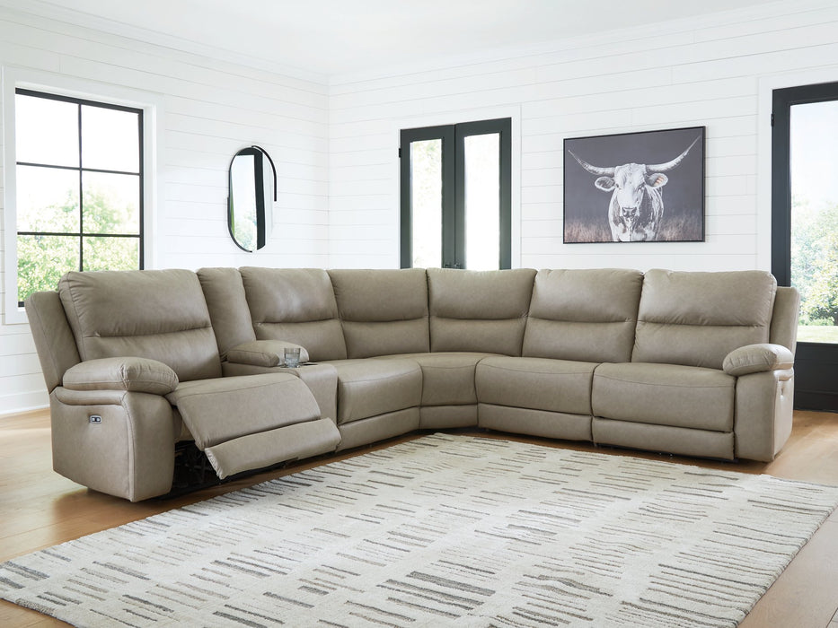 Narwhal Place Reclining Sectional with Storage Console - Bargain Furniture (Detroit, MI)