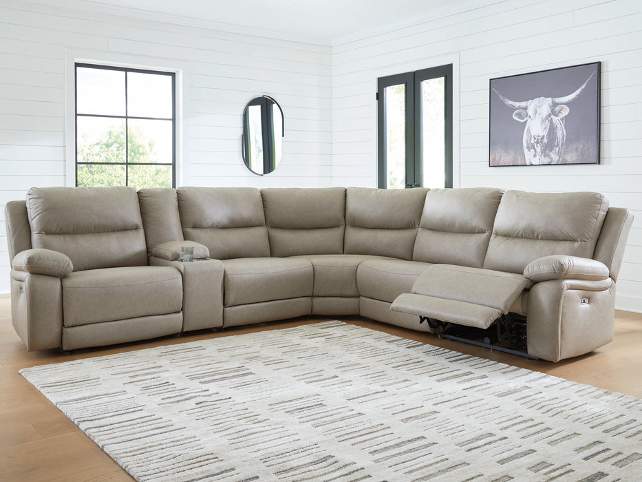 Narwhal Place Reclining Sectional with Storage Console - Bargain Furniture (Detroit, MI)