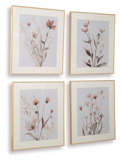 Chettings Wall Art (Set of 4) - Bargain Furniture (Detroit, MI)
