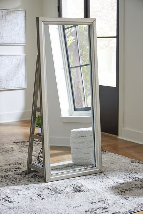 Evesen Floor Standing Mirror/Storage - Bargain Furniture (Detroit, MI)