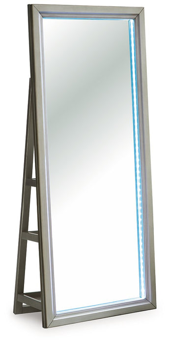Evesen Floor Standing Mirror/Storage - Bargain Furniture (Detroit, MI)