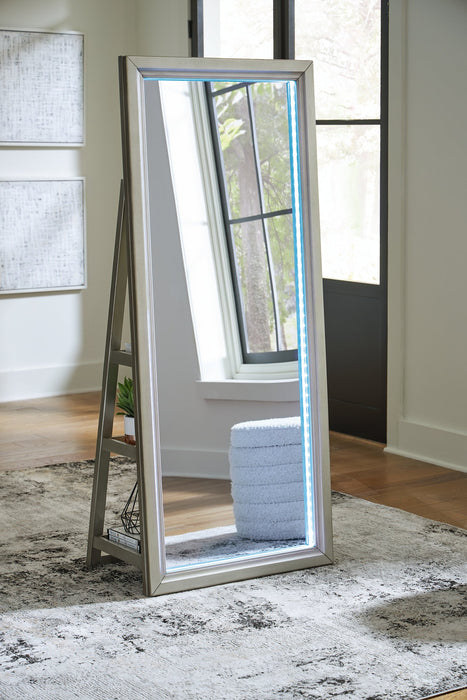 Evesen Floor Standing Mirror/Storage - Bargain Furniture (Detroit, MI)