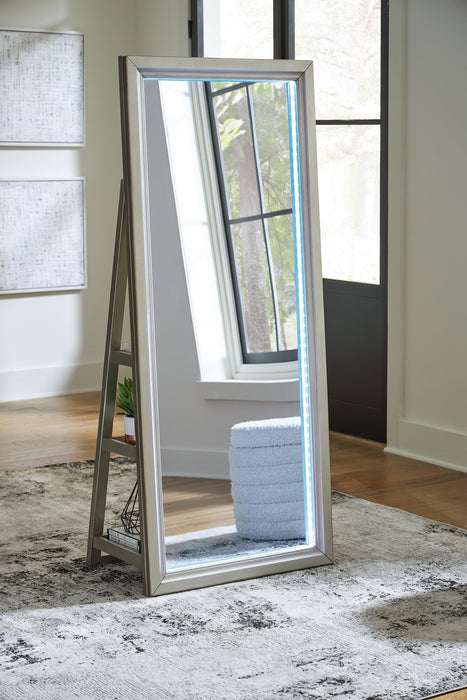 Evesen Floor Standing Mirror/Storage - Bargain Furniture (Detroit, MI)