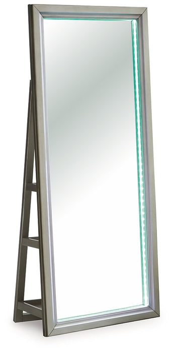 Evesen Floor Standing Mirror/Storage - Bargain Furniture (Detroit, MI)