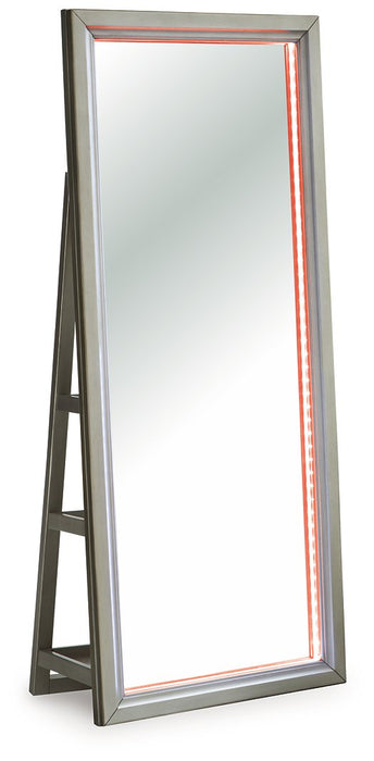 Evesen Floor Standing Mirror/Storage - Bargain Furniture (Detroit, MI)
