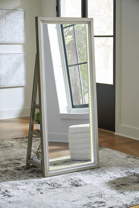 Evesen Floor Standing Mirror/Storage - Bargain Furniture (Detroit, MI)