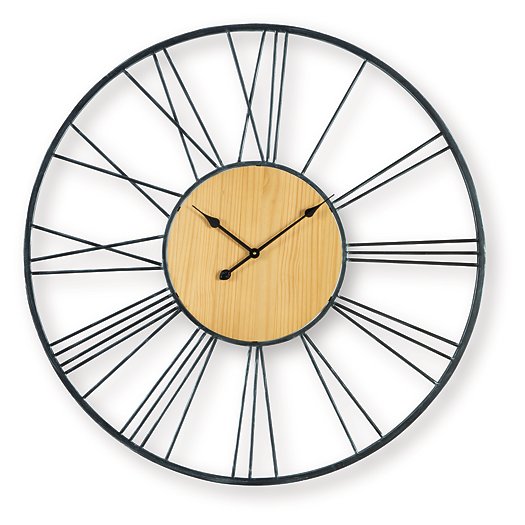 Brockett Wall Clock - Bargain Furniture (Detroit, MI)