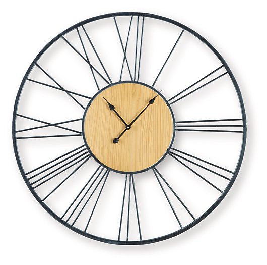 Brockett Wall Clock - Bargain Furniture (Detroit, MI)
