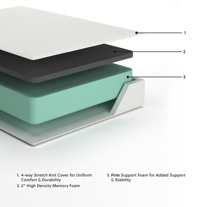 Chime 12 Inch Memory Foam Mattress in a Box - Bargain Furniture (Detroit, MI)