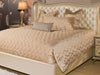 AICO Cosmopolitan 3-pc Queen Coverlet Set in Champagne - Bargain Furniture (Detroit, MI)