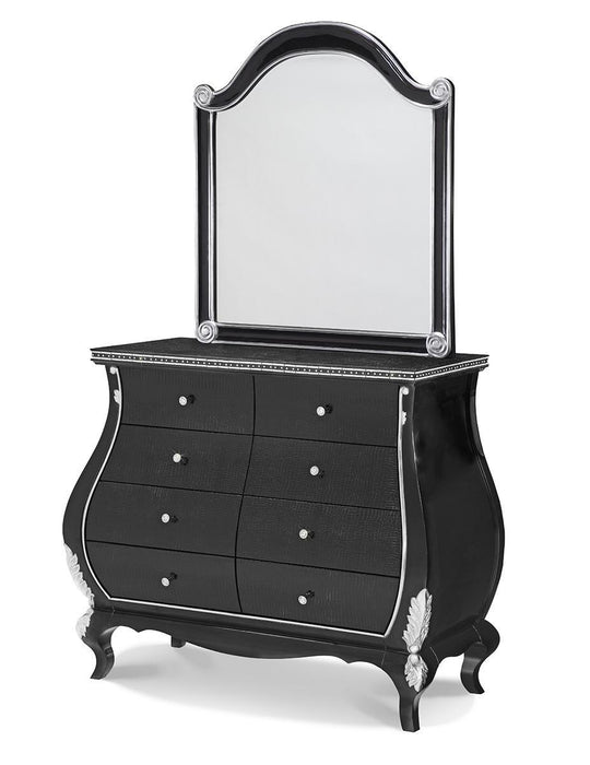 Aico Hollywood Swank Bombe Chest Mirror - Bargain Furniture (Detroit, MI)