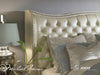 AICO Hollywood Swank King Upholstered Platform Bed in Pearl - Bargain Furniture (Detroit, MI)