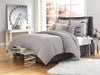 Fusion 8-pc King Duvet Set in Gray - Bargain Furniture (Detroit, MI)