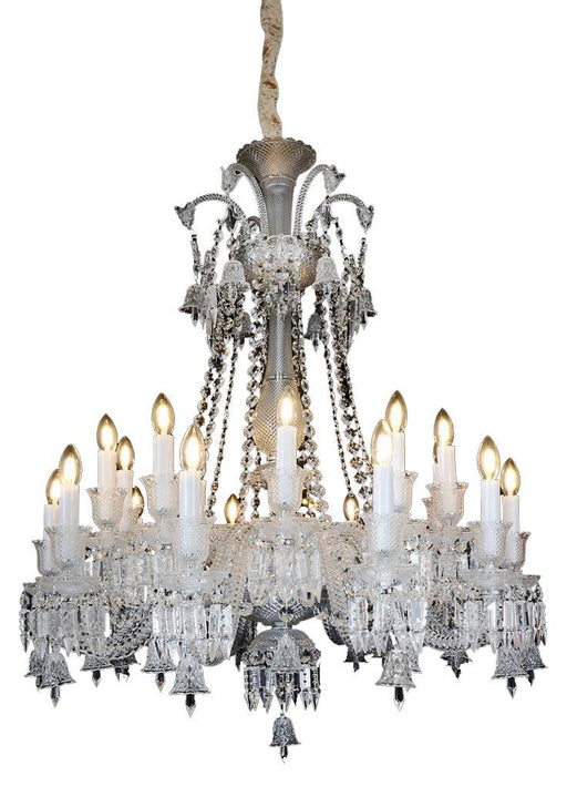 Lighting Treviso 24 Light Chandelier in Clear and Chrome - Bargain Furniture (Detroit, MI)