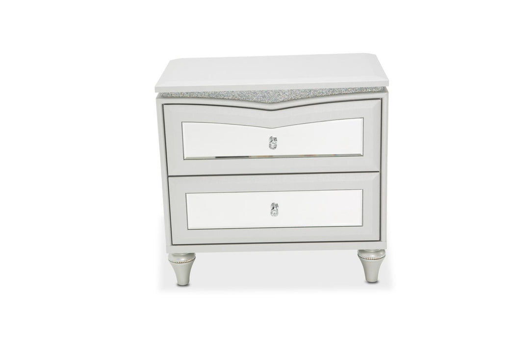 Melrose Plaza Upholstered Nightstand in Dove image