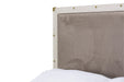 Menlo Station Queen Panel Bed w/ Fabric Insert in Eucalyptus - Bargain Furniture (Detroit, MI)