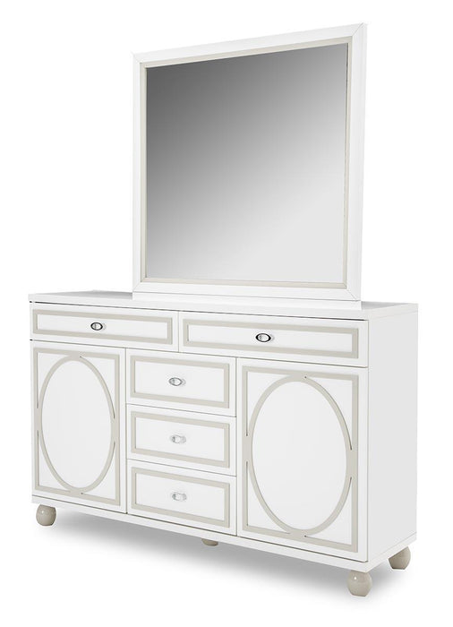 Sky Tower Dresser Mirror in White Cloud - Bargain Furniture (Detroit, MI)