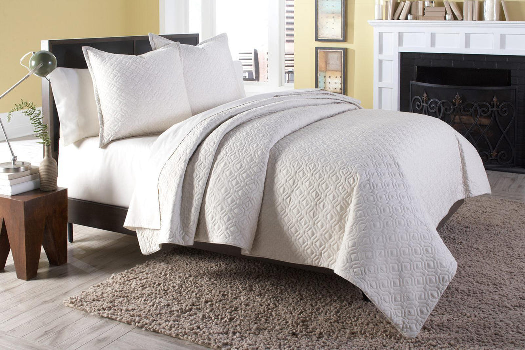 Taylor 3-pc King Coverlet/Duvet Set in Linen