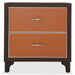 21 Cosmopolitan 2 Drawer Nightstand in Orange/Umber - Bargain Furniture (Detroit, MI)