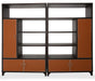 21 Cosmopolitan 2pc Bookcase in Umber/Orange - Bargain Furniture (Detroit, MI)