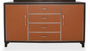 21 Cosmopolitan 4 Drawer Dresser in Orange/Umber - Bargain Furniture (Detroit, MI)