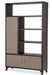 21 Cosmopolitan Left Bookcase in Taupe/Umber - Bargain Furniture (Detroit, MI)