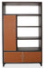21 Cosmopolitan Left Bookcase in Umber/Orange - Bargain Furniture (Detroit, MI)