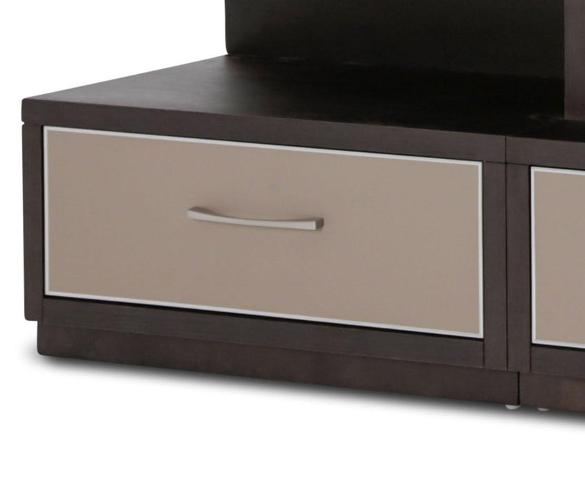 21 Cosmopolitan Left Entertainment Base in Umber/Taupe - Bargain Furniture (Detroit, MI)