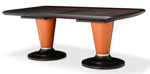 21 Cosmopolitan Rectangular Dining Table Top in Orange/Umber - Bargain Furniture (Detroit, MI)