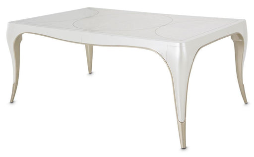 Furniture London Place Dining Table in Creamy Pearl - Bargain Furniture (Detroit, MI)