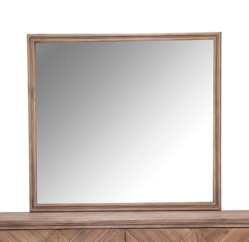 Hudson Ferry Mirror in Driftwood (Brown Fabric) - Bargain Furniture (Detroit, MI)