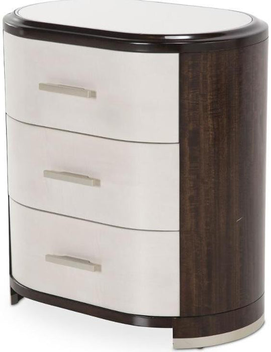 Paris Chic 3 Drawer Nightstand in Espresso - Bargain Furniture (Detroit, MI)