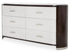 Paris Chic 6 Drawer Dresser in Espresso - Bargain Furniture (Detroit, MI)
