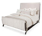 Paris Chic California King Channel Tufted Sleigh Bed in Espresso - Bargain Furniture (Detroit, MI)