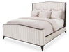 Paris Chic Eastern King Channel Tufted Panel Bed in Espresso - Bargain Furniture (Detroit, MI)