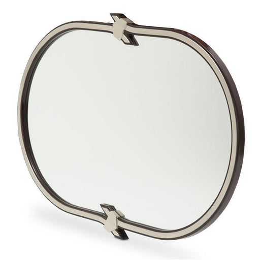 Paris Chic Wall Mirror in Espresso - Bargain Furniture (Detroit, MI)