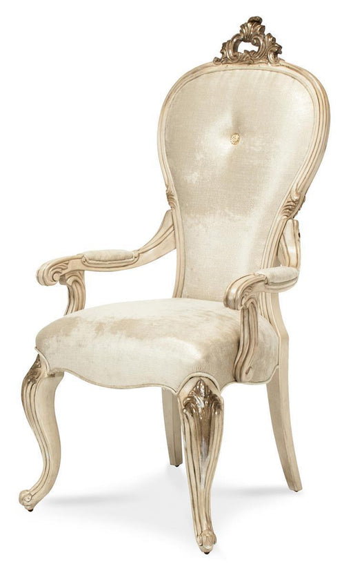 Platine de Royale Arm Chair in Champagne (Set of 2) - Bargain Furniture (Detroit, MI)
