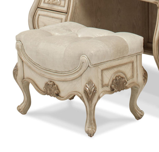 Platine de Royale Vanity Bench in Champagne - Bargain Furniture (Detroit, MI)