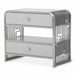 Roxbury Park 2 Drawer Nightstand in Stainless Steel - Bargain Furniture (Detroit, MI)