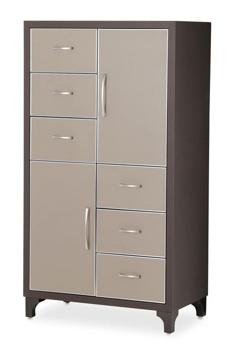 21 Cosmopolitan 6 Drawer Chest in Taupe/Umber - Bargain Furniture (Detroit, MI)