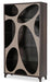 21 Cosmopolitan Curio Side Cabinet in Taupe/Umber - Bargain Furniture (Detroit, MI)