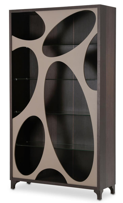 21 Cosmopolitan Curio Side Cabinet in Taupe/Umber - Bargain Furniture (Detroit, MI)