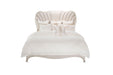 London Place Cal King Upholstered Panel Bed in Creamy Pearl - Bargain Furniture (Detroit, MI)