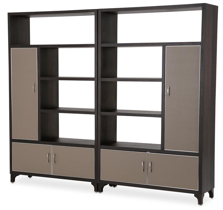 21 Cosmopolitan 2pc Bookcase in Umber/Taupe - Bargain Furniture (Detroit, MI)