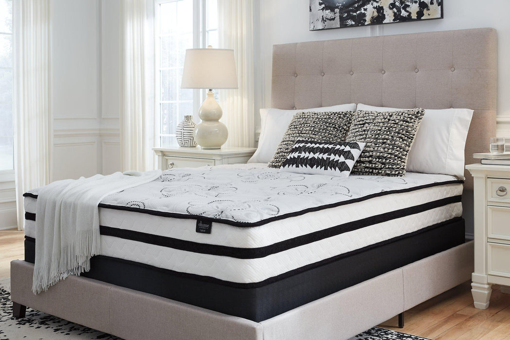Chime 10 Inch Hybrid 10 Inch Mattress and Pillow - Bargain Furniture (Detroit, MI)