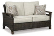 Paradise Trail Outdoor Loveseat, Lounge Chairs and Fire Pit Table - Bargain Furniture (Detroit, MI)